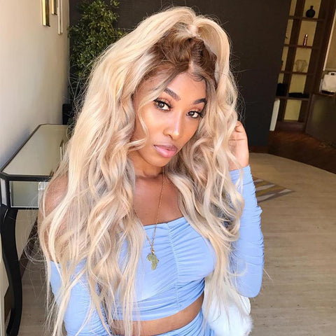 “Mariah Alanna” 613 Blonde Body Wave Lace Frontal Easy-Install Wig, 150% Density, Shop Now, Pay Later.