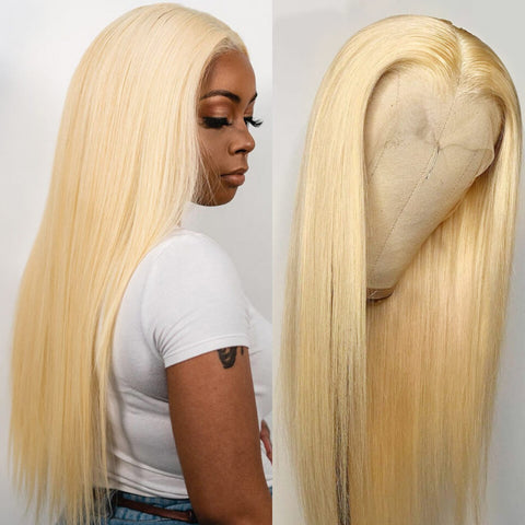 “Dream Milan” #613 Russian Blonde Straight Lace Frontal Easy-Install Wig